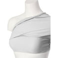 thumbnail image 6 of MixMatchy Women's Solid Casual Summer Side Shirring Scrunched Double Layered Tube Top, 6 of 6