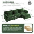 thumbnail image 3 of WACASA 113" Oversized Modular Sectional Sofa with Deep Seat, Large 4-Seater L Shaped Couch Set with Movable Ottoman and Throw Pillows, Comfy Chenille Cloud Couch for Living Room, Green, 3 of 13