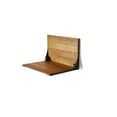 thumbnail image 3 of Silhouette Natural Teak Wood Wall Mount Folding Shower Seat Bench with Matte Black Frame, 3 of 6