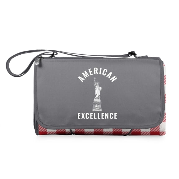 America250 - Blanket Tote XL Outdoor Picnic Blanket, (Red Check)