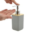 thumbnail image 3 of Unique Bargains 1 Set  Square Soap Pump Dispenser Set for Bathroom for Laundry Rooms Gray, 3 of 6