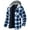 Blue White, variant on Men's Flannel Hooded Jacket Quilted Lined Plaid Button Down Cotton Jackets Black XL