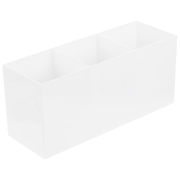 EeaseMX Organizador de brochas de maquillaje con 3 ranuras, contenedor de almacenamiento para brochas cosméticas