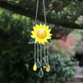 thumbnail image 2 of Sunflower Wind Chimes, GRNSHTS Metal Sunflowers Window Hanging Decoration, Outdoor Metal Sunflower Wall Art Pendant Ornaments for Home Panel Patio Porch Garden Backyard Decor Gift (A), 2 of 7