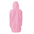 thumbnail image 5 of Gyexs Hoodie Dress for Women Casual Long Sleeve Loose Fit Half Zip Pullover Pocket Winter Clothes Hiking Warm Sports Sweatshirt, Pink, Size XXXL, 5 of 6