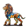 thumbnail image 2 of 2025 New Desktop Animals Ornament - 3D Stained Glass Multicolor Acrylic&Metal Decor, Captivating Exquisitely Animal Statue Crafted Colorful Fashion Decorations for Home, 2 of 15