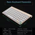 thumbnail image 6 of Mini Wireless Keyboard And Mouse Set Waterproof 2.4G Compatible with Mac Apple PC Computer (Gold), 6 of 7