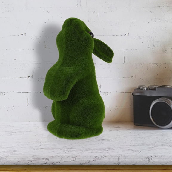 HONMEET Green Moss Flocking Figurine Decorative Ornament for Desktop, Home, Office and Garden Display
