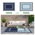 thumbnail image 7 of DEORAB Outdoor Rugs Waterproof Plastic Straw Mat 6'x9' Reversible for RV Patio Deck Beach Navy Blue & Baby Blue, 7 of 7