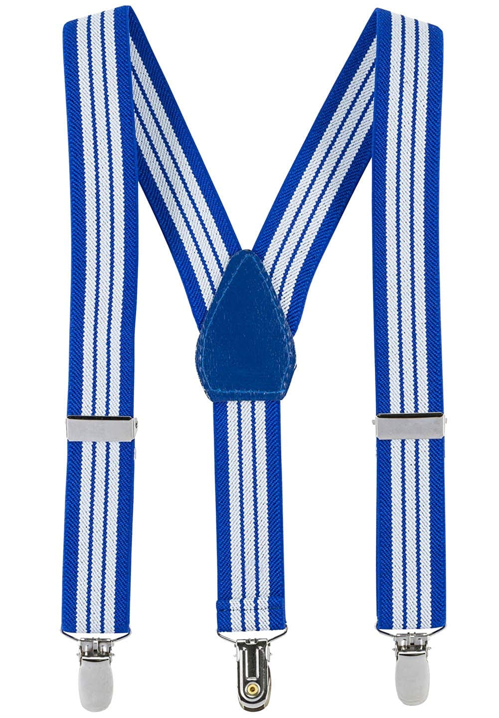 Hold'em Bow Tie Set, Baby Pre-Tied Bow Tie, 1' Suspender for Toddler Kids - Striped Royal and White