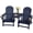 Dark Blue, variant on Walsunny Adirondack Chairs Set of 2 HDPE Outdoor Chair Set with Connecting Tray Cup Holder Removable Tabletop,All-Weather HDPE Outdoor Chair Set for Patio Garden Backyard Deck Lawn Poolside, Black