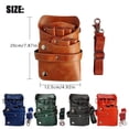 thumbnail image 3 of Home Textile Storage,Hair Tool Bag Leather Salon Bag Portable Hairdresser Bag With Waist Shoulder Belt Hairdresser Scissor Multifunction Tools Bag For Comb Clip Shear Bag, 3 of 8