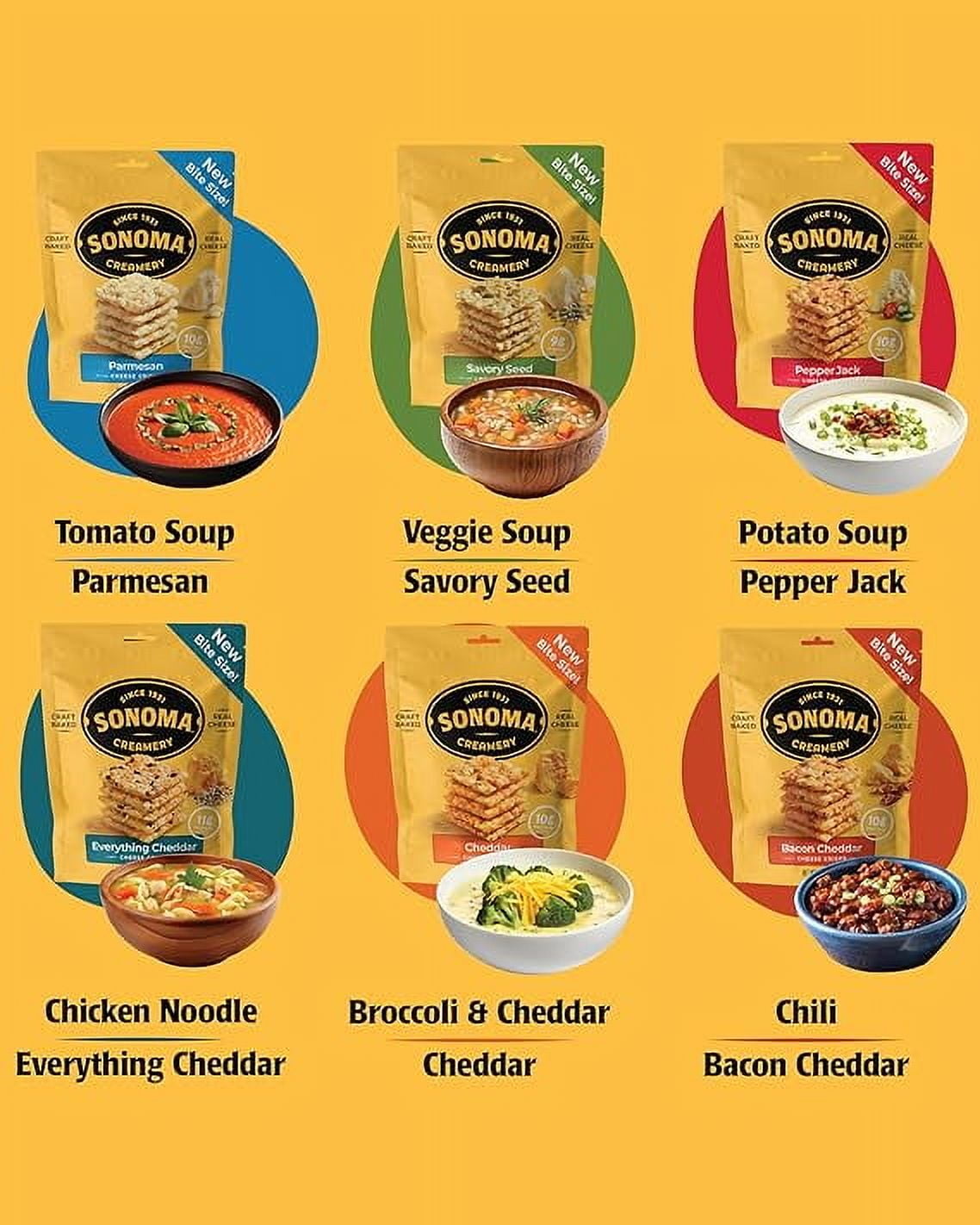 Sonoma Creamery Cheese Crisps, Pepper Jack, | Savory Snack Cracker | High Protein | Low Carb | Gluten Free | Wheat Free, 2.25 oz (Pack of 6)