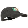 thumbnail image 5 of Ireland Flag with Shamrock Embroidered Washed Cap - Black OSFM, 5 of 5