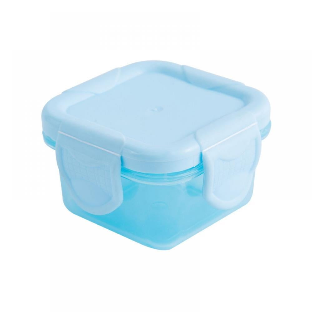 7PCS Stackable Mini Food Storage Container with Clip-on Lid, Condiment and Sauce  Containers Snack Boxes for Kids 