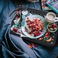 thumbnail image 6 of Serving Tray Set with Handles Non Slip Plastic Lap Trays for Food Prep and Breakfast in Bed Dishwasher Dining Boards, 6 of 9