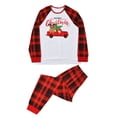 thumbnail image 4 of CEHVOM Parent-child Warm Christmas Set Printed Home Wear Pajamas Two-piece Kid Set, 4 of 8
