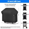 thumbnail image 2 of HOMEYA BBQ Grill Cover 48"x33"x42" Durable 600D Waterproof Barbecue BBQ Cover with Storage Bag, Dustproof, UV Resistant, 2 of 8