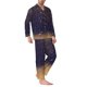 thumbnail image 2 of Balery Gold Black Glitter Pijama para Hombre de Dos Piezas con Manga Larga, Conjunto de Dormir y Descanso Suave con Bolsillos-Medium, 2 of 7