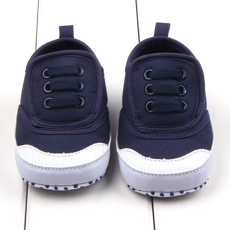 Bébé Enfants Garçons Filles Casual Canvas Sneaker soft sole Crib Shoes PreWalker 0-12 m 