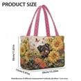 thumbnail image 7 of Pzuqiu Sunflower Yorkie Print Reversible Quilted Tote Bag for Women, Large Capacity Lightweight Pink Puffer Shoulder Handbag for Work Travel Shopping College Everyday Use, 7 of 7