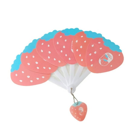 

Bluelans Cartoon Folding Fan Anti-scratch Waterproof Great Party Gifts Folding Fan