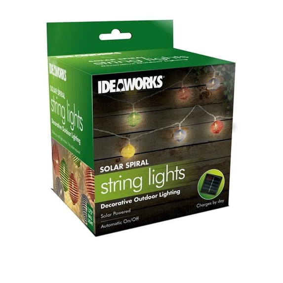 Jobar 10 Solar Spiral LED String Fairy Lights Outdoor Garden Festive Lighting