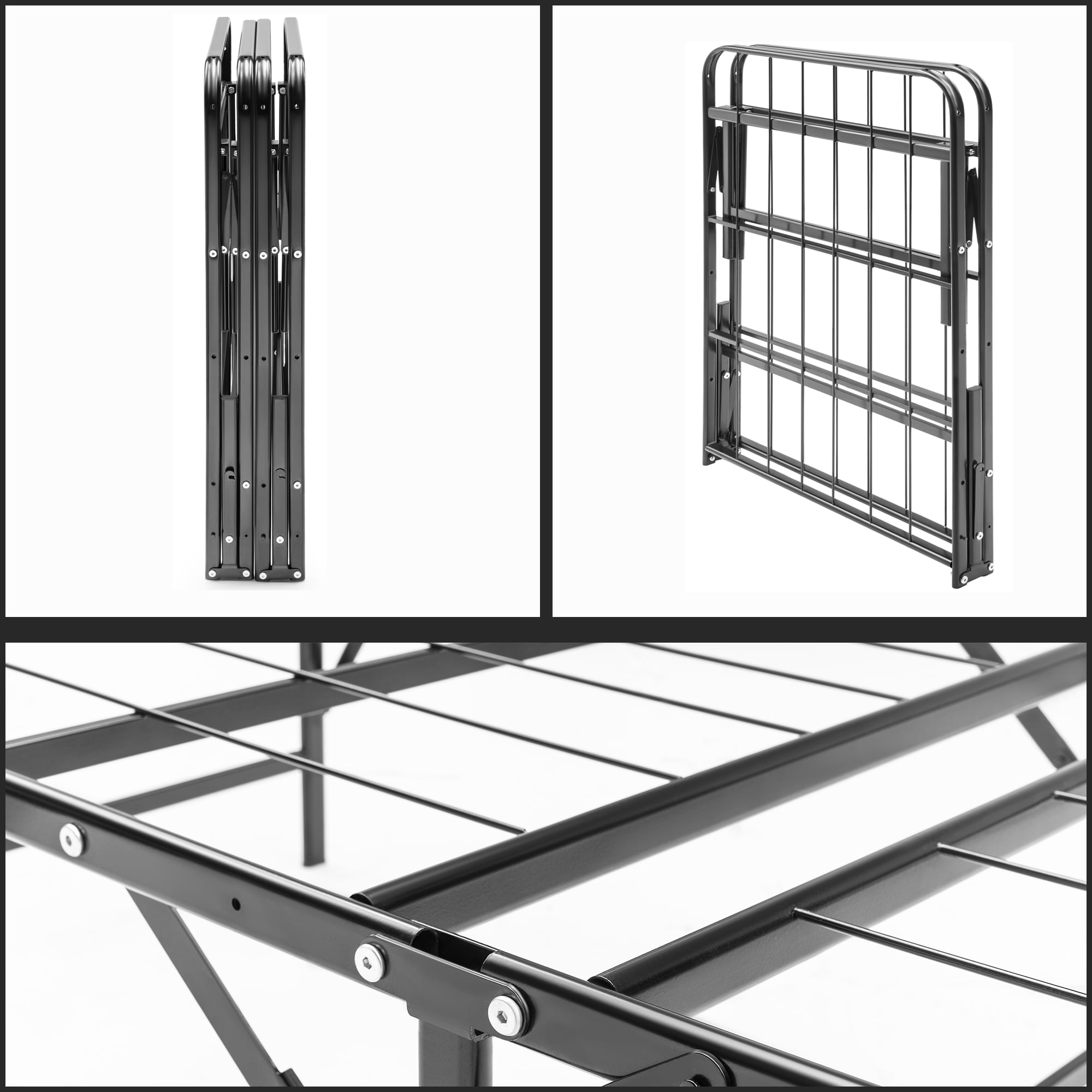 Wayton, 14" Metal Mattress Platform Bed Frame Foundation with Steel Slats(No Box Spring Needed), Twin