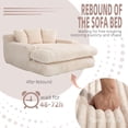 thumbnail image 6 of Oversized Chaise Lounge Chair, Corduroy Loveseat Floor Sofa,Comfy Short Plush Cloud Couch Bed,Modern Sleeper Chair Sofa Recliner for Living Room,Bedroom,Office, 6 of 7