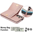 thumbnail image 6 of ELEHOLD Case for Samsung Galaxy A15,Business PU Leather Stand Case with Card Holder & Ring Holder,Rosegold, 6 of 7