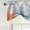thumbnail image 5 of Sea Corals Seahorse Tie Up Valances Curtain, Adjustable Kitchen Summer Beach Sea Stars Valances for Windows Decor, Rod Pocket Short Curtains Set for Bedroom/Bathroom, 42"x18", 5 of 9