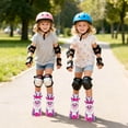 thumbnail image 2 of Costway Kids Roller Skates 4 Sizes Adjustable Quad Skates with Light-up Wheels for Ages 5-8 Rose Red, 2 of 10