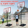 thumbnail image 6 of Portable Basketball Stand, 44 Inch Backboard, Adjustable Basketball Stand, Suitable for Indoor and Outdoor Use, 6 of 7