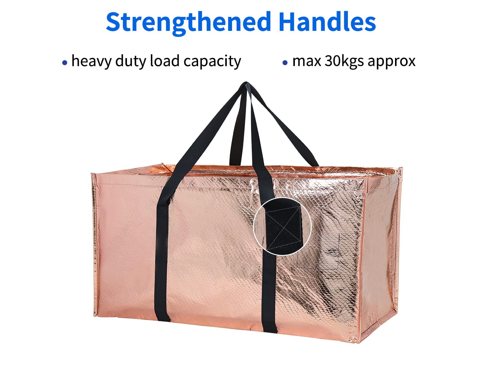 Generic (2) Heavy Duty WOVEN FABRIC Storage Bag, Translucent Moving Bag  Totes with Zippers for Clothing Blanket Storage, Dorm College Supplies Box