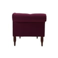 thumbnail image 4 of Maklaine Contemporary Hardwood Tufted Roll Arm Chaise Lounge in Burgundy, 4 of 12