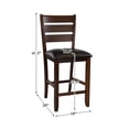 thumbnail image 6 of Pemberly Row 25.5" Wood Counter Height Dining Room Chair in Oak (Set of 2), 6 of 6
