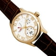 thumbnail image 3 of Bhutan Genuine Leather Mens Watch,White Dial,Gold Case,Brown, 3 of 3