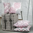 thumbnail image 2 of Phantoscope New Living Series Duplex Printing Decorative Throw Pillow, 18" x 18", Pink/Gray, 4 Pack, 2 of 4