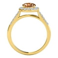 thumbnail image 2 of Aonejewelry 1.40 Ct. Halo Morganite and Diamond Bridal Set In 14k Yellow Gold, 2 of 4