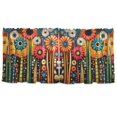 thumbnail image 7 of Yayeee Kitchen Curtains Set of 2 Light Filtering 57"x24" Over Sink Window Panels, Red Colorful Flowers with Dots, 7 of 7