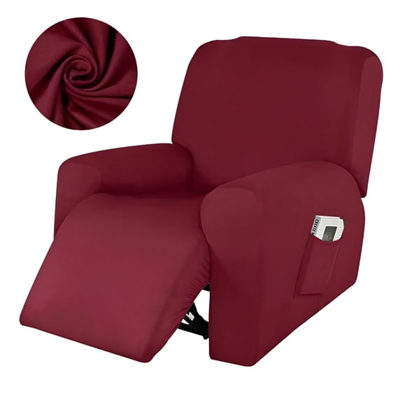 LAMIRO Waterproof Recliner Chair Cover Lazy Boy Recliner Sofa Covers High Stretch Chair Slipcover 1 Seater Sofa Cover for Kids Pets Waterproof Recliner Cover
