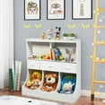 thumbnail image 2 of Costway Freestanding Combo Shelf Cubby BinW/3 Baskets White, 2 of 12