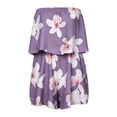 thumbnail image 7 of jiaxiM Jumpsuits for Women Dressy Strapless Off Shoulder Flower Ruffled Beachwear Shorts Tube Rompers Jumpsuits, 7 of 7