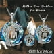 thumbnail image 1 of Tree of Life Necklace for Women Initial Letter A To Z Blue Crystal Circle Name Pendant Birthday Mother's Day Gift for Mom Wife45cm Gao Jinjia LED, 1 of 1