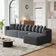 thumbnail image 6 of Eyisean 131" L Shaped Chenille Sectional Boneless Couch with Chaise, Oversized Cloud Sectional Couch with 10 Pillows, No Assembly Required, Deep Seat Corner Curved Sofa Couches for Living Room, 6 of 17