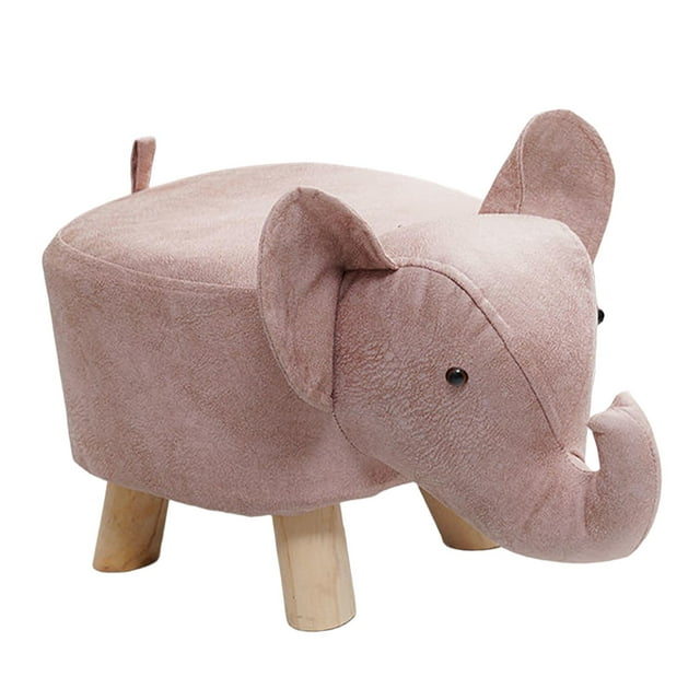Tabouret Repose-Pieds Animal Tabouret de Canapé pour Thé Mignon en Bois Dessin Animé Pouf de Rangement Tabouret Tabouret Rose