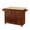 Retro Brown, variant on Yesfashion Rolling Kitchen Island Cart, Modern Barn Door Kitchen Island Table With Drop Leaf Countertop, 3 Drawers Bar Cart On Wheels With Tower Rack