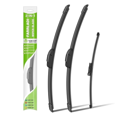FARRLADI Silicone Windshield Wipers Replacement for Kia Niro 2017-2022,Kia Niro EV 2019-2022,Original Equipment Automotive Replacement Wiper Blades - 26"+16"+12"(3 Pack)