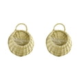 thumbnail image 1 of ziyahi Willow Retro Straw Flower Pot Wicker Rattan Wall Hanging Flowerpot Home Garden Decoration Flower Basket Container Dropping beige 2Set, 1 of 6