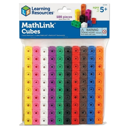 UPC: 0765023042856 | Learning Resources MathLink Cubes – 100 Pieces Educational Math Cubes Manipulatives Ages 5+